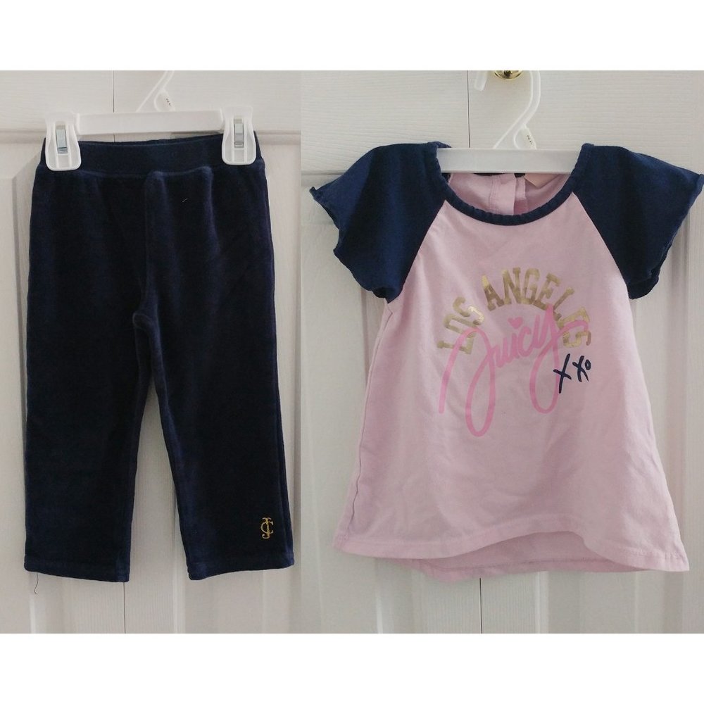 Juicy Couture Navy Joggers & T-Shirt Lot